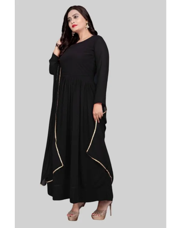 Black_Georgette_Kurti_&_Dupatta_Set_For_Women