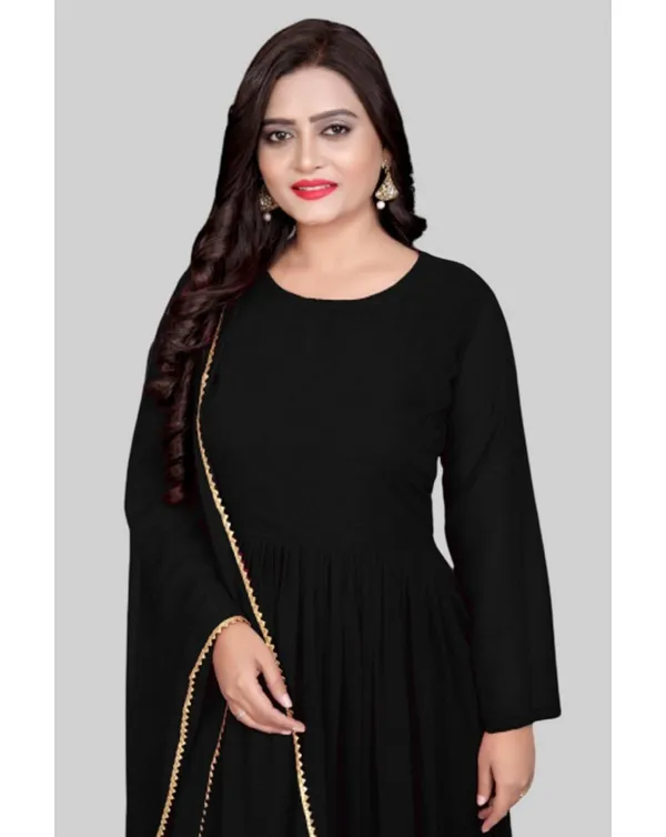 Black_Georgette_Kurti_&_Dupatta_Set_For_Women
