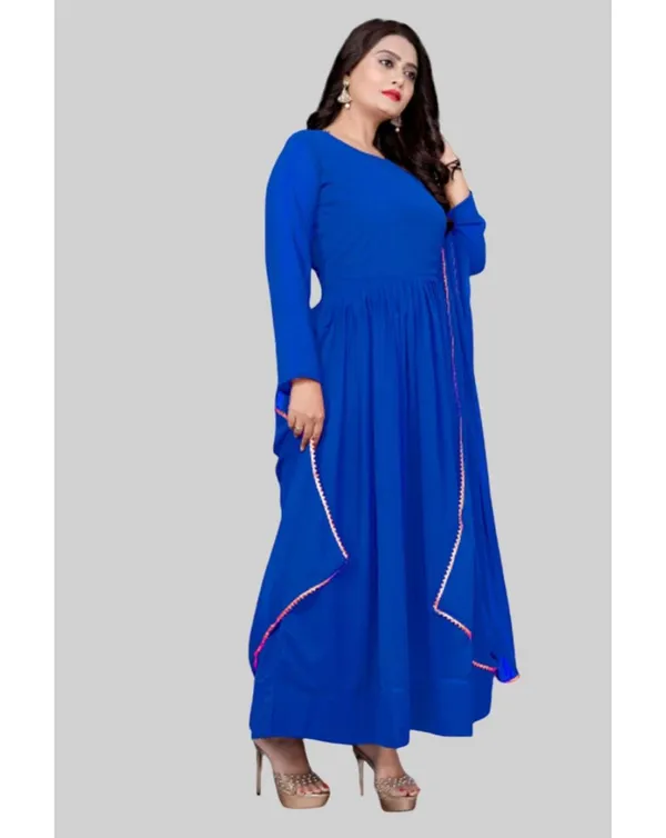 Blue_Georgette_Kurti_&_Dupatta_Set_For_Women