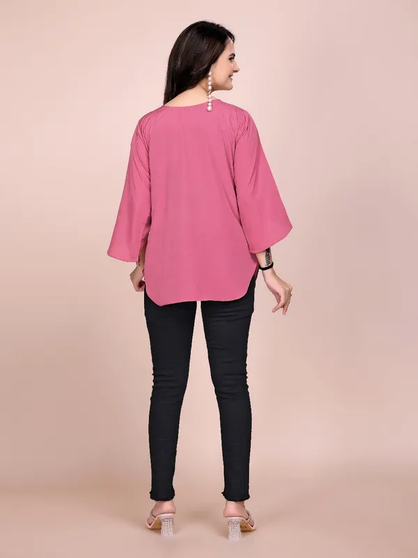 Pink_Rayon_Slub_Top_For_Women
