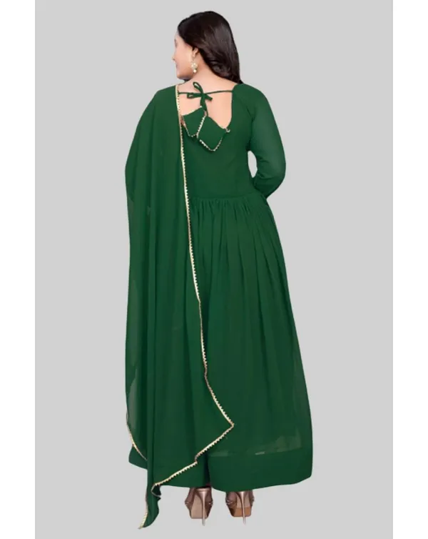 Green_Georgette_Kurti_&_Dupatta_Set_For_Women