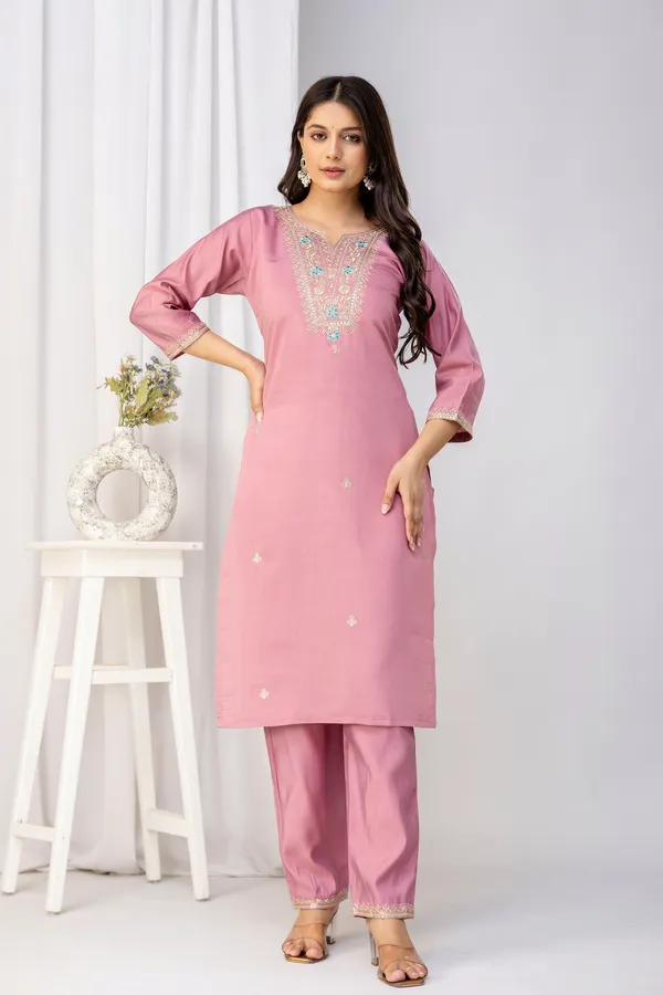 Pink_Pure_Roman_Silk_Kurta_Pant_&_Dupatta_For_Women
