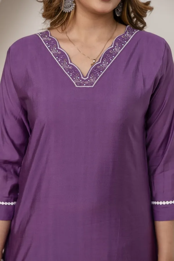 Purple_Pure_Roman_Silk_Kurta__Pant_&_Dupatta_For_Women
