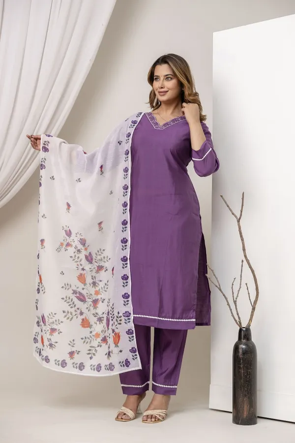 Purple_Pure_Roman_Silk_Kurta__Pant_&_Dupatta_For_Women