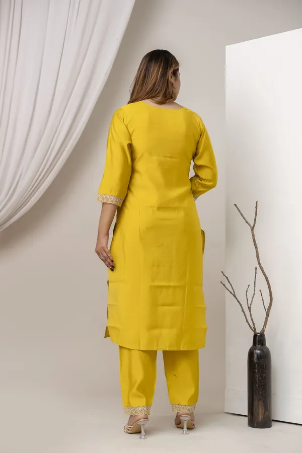 Yellow_Pure_Roman_Silk_Kurta_Pant_&_Dupatta_For_Women