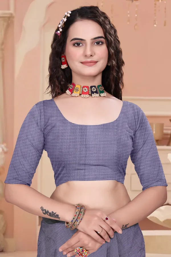 Purple_Linen_Saree_For_Women