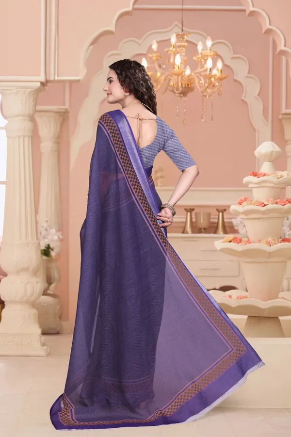 Purple_Linen_Saree_For_Women