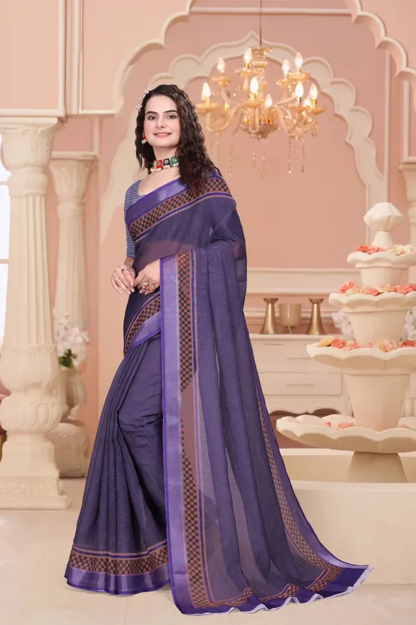 Purple_Linen_Saree_For_Women