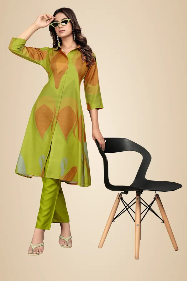 Green_Rayon_Slub_Co_Ord_Set_For_Women
