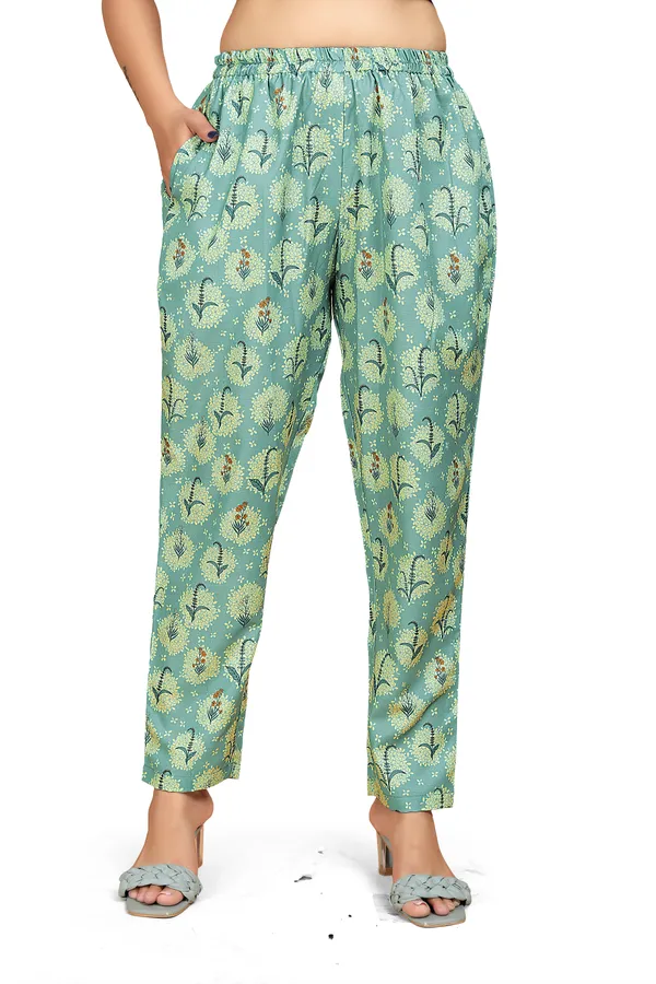 Green_Rayon_Slub_Kurti_Pant_Set_For_Women