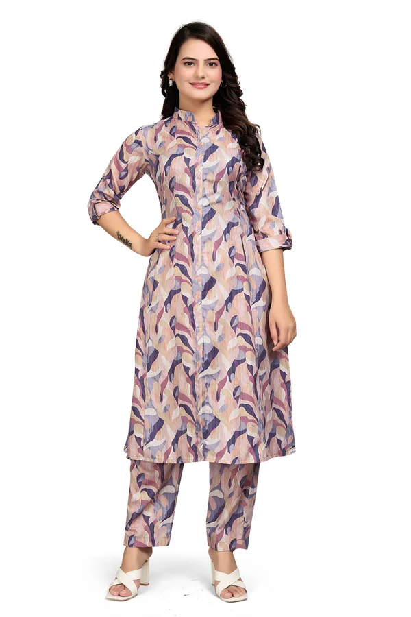 Pink_Rayon_Slub_Kurti_Pant_Set_For_Women