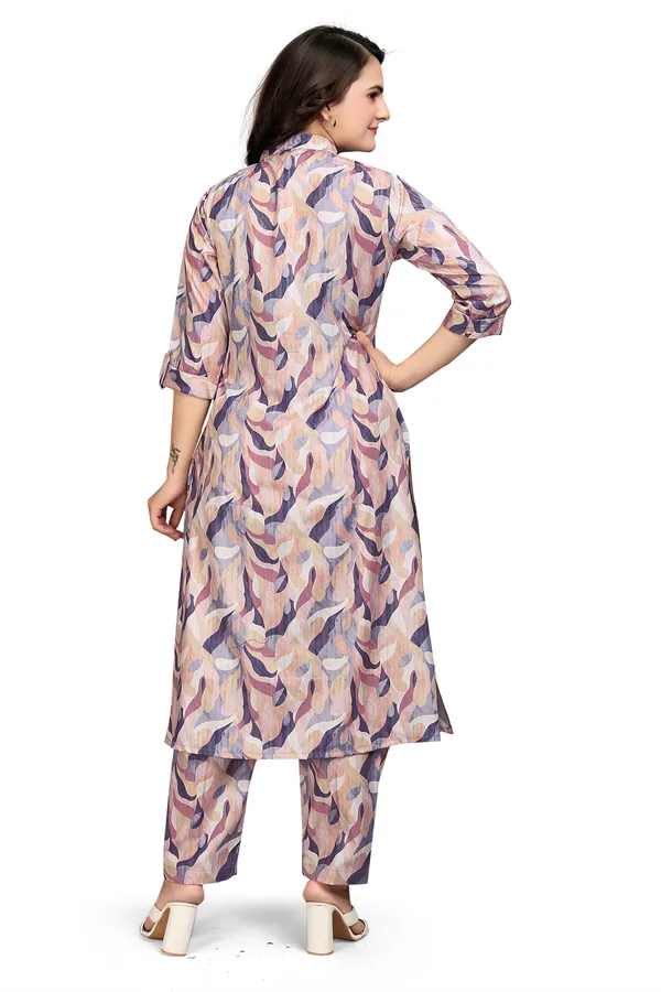 Pink_Rayon_Slub_Kurti_Pant_Set_For_Women