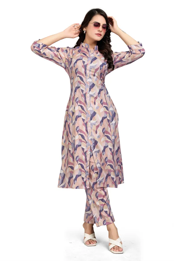 Pink_Rayon_Slub_Kurti_Pant_Set_For_Women