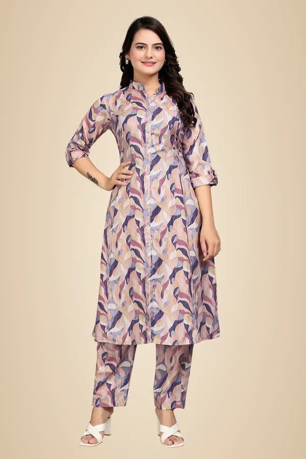 Pink_Rayon_Slub_Kurti_Pant_Set_For_Women