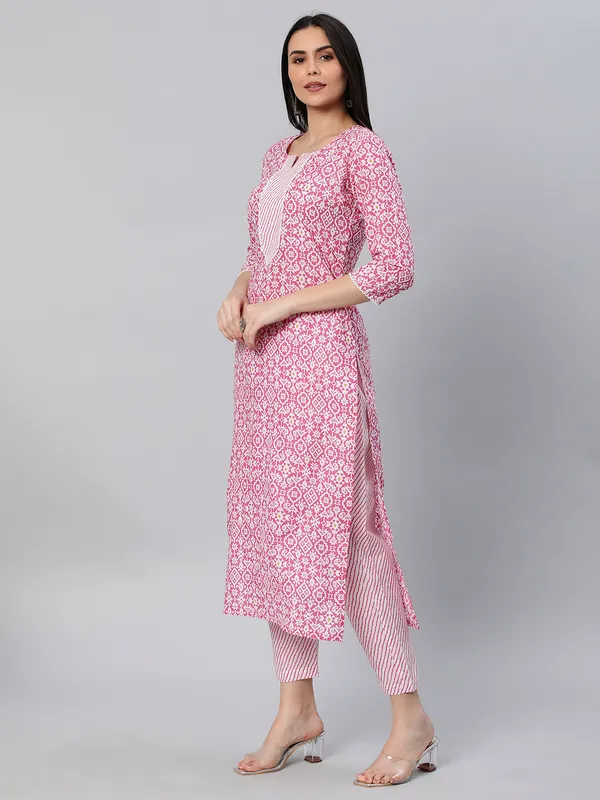 Light_Pink_Cotton_Blend_Kurti_Pant_Set_For_Women