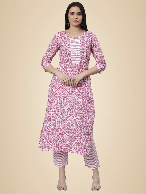 Light_Pink_Cotton_Blend_Kurti_Pant_Set_For_Women