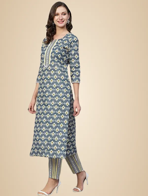 Rama_Cotton_Blend_Kurti_Pant_Set_For_Women