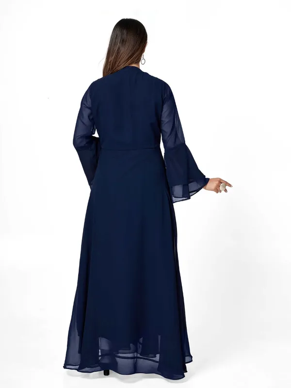 Navy_Blue_Georgette_Gown_For_Women