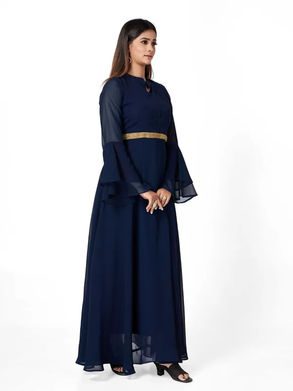Navy_Blue_Georgette_Gown_For_Women