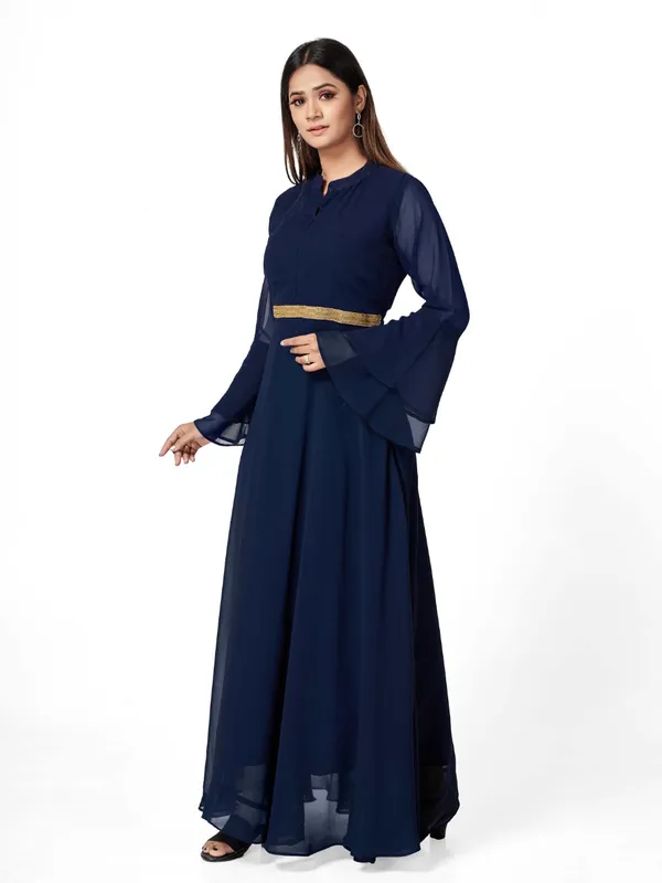 Navy_Blue_Georgette_Gown_For_Women