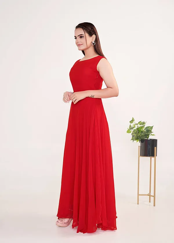 Red_Georgette_Gown_For_Women