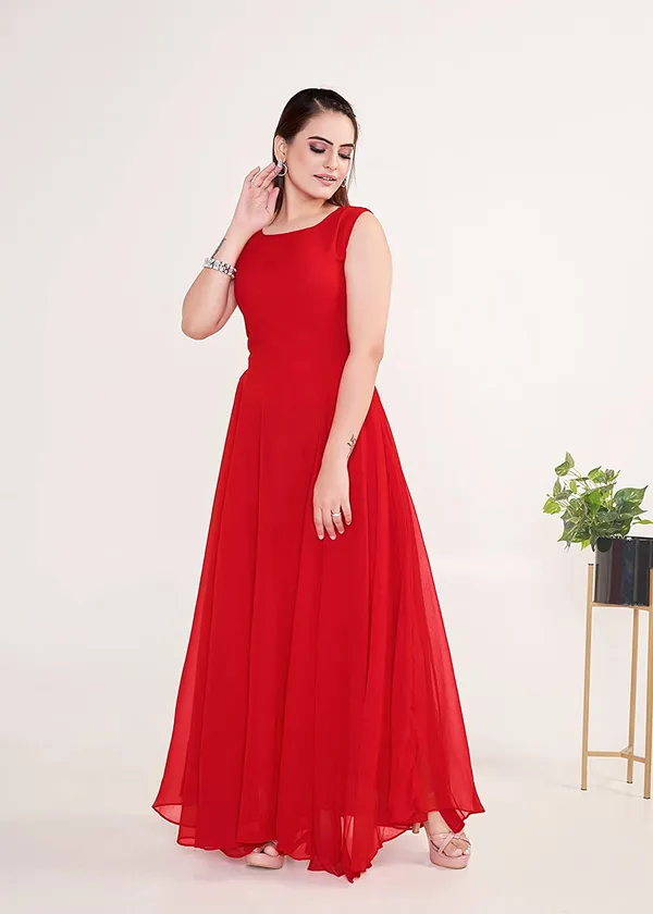 Red_Georgette_Gown_For_Women