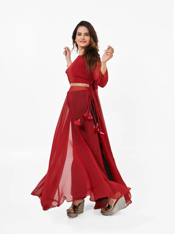 Red_Georgette_Gown_For_Women