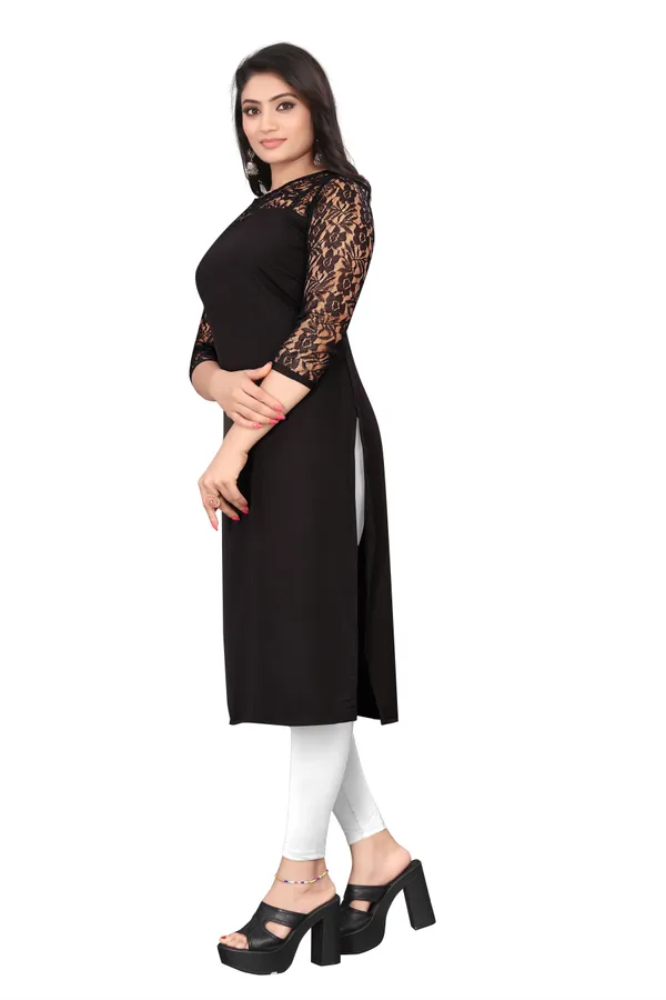 Black_Rayon_Slub_Kurti_For_Women