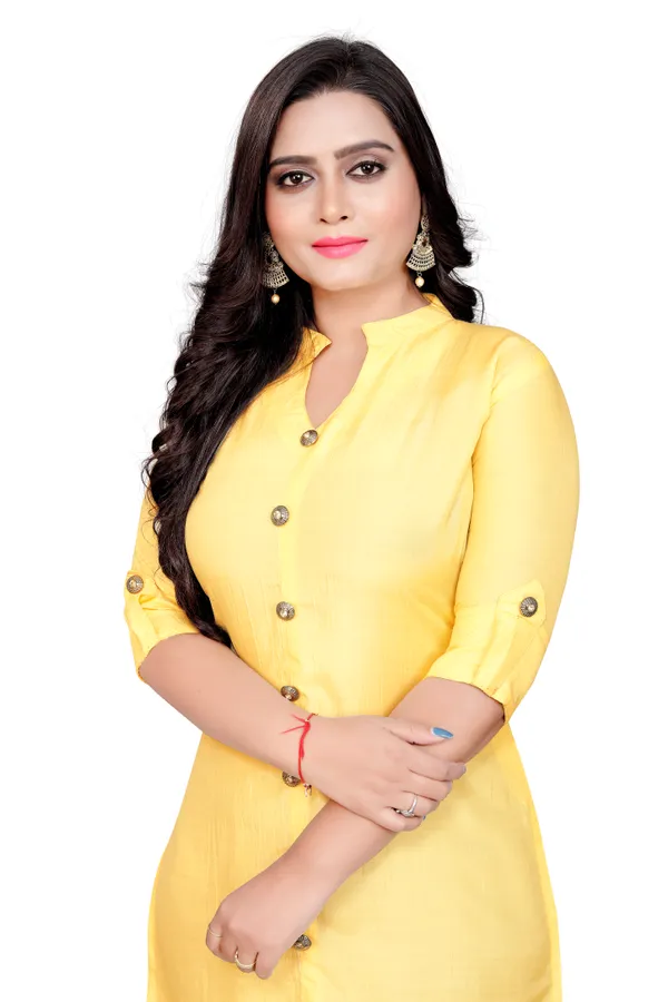 Yellow_Parampara_Kurti_For_Women