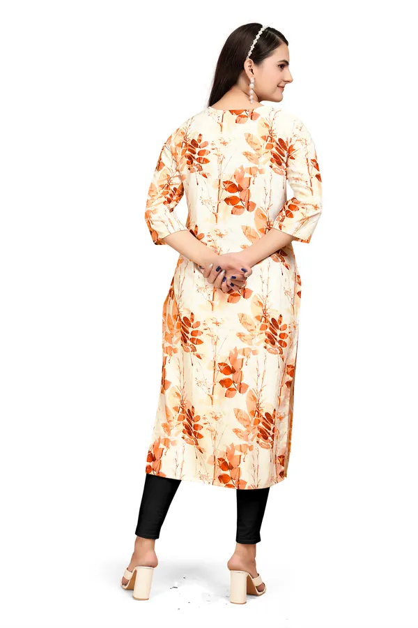 Orange_Georgette_Kurti_For_Women