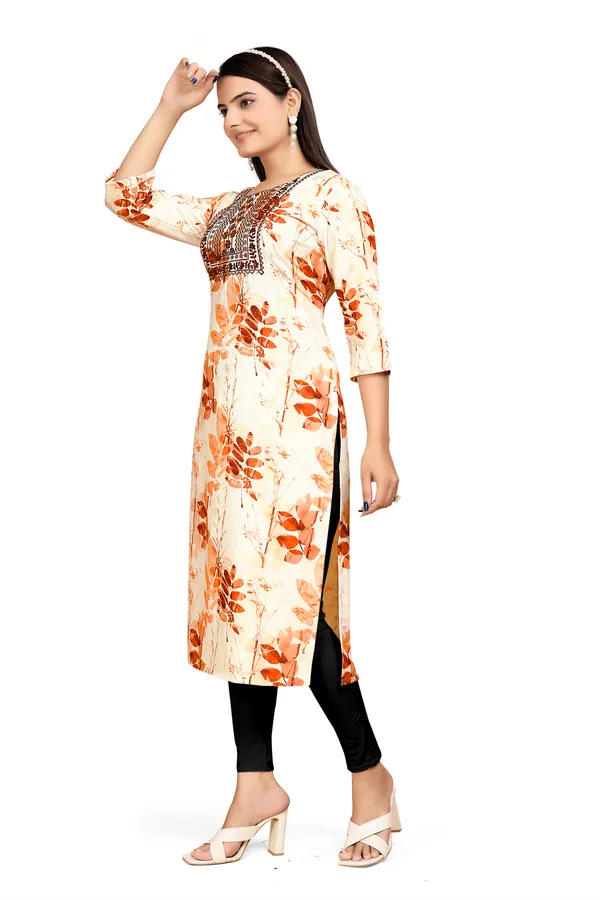 Orange_Georgette_Kurti_For_Women
