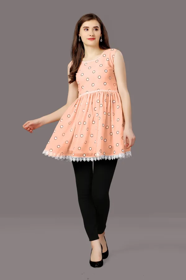 Peach_Georgette_Top_For_Women