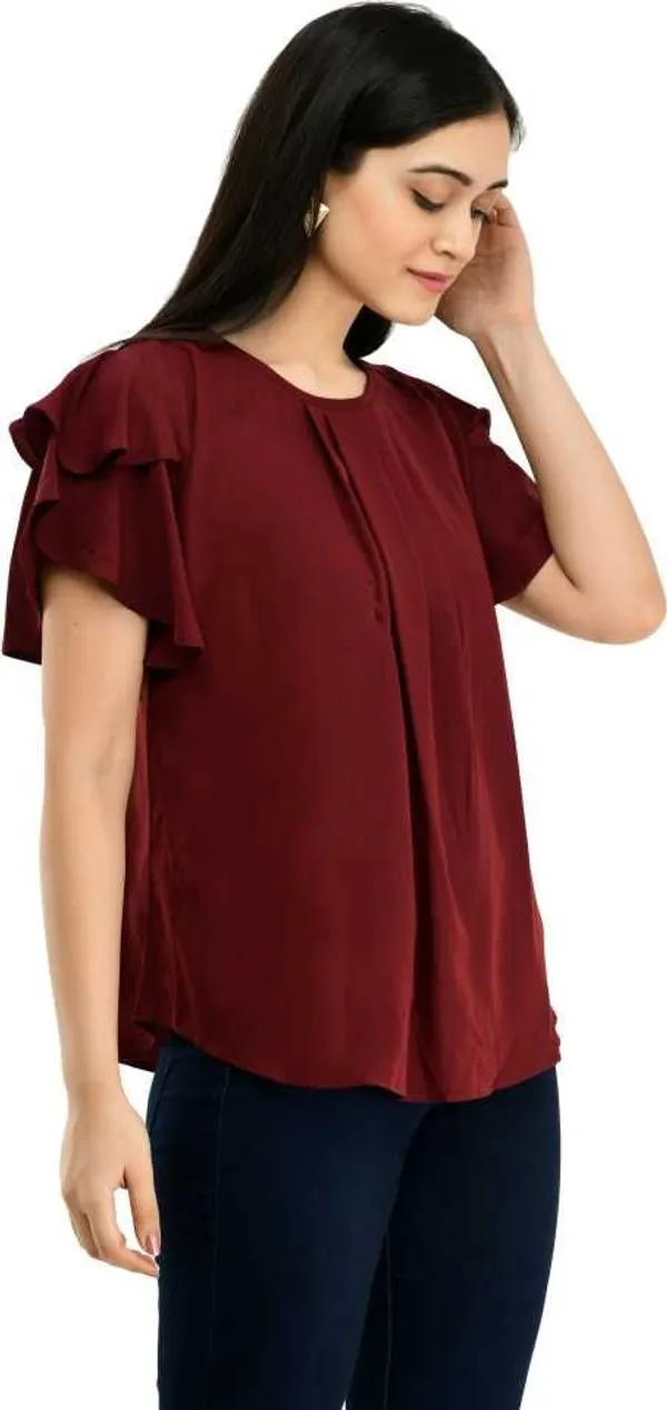 Maroon_Crepe_Top_For_Women