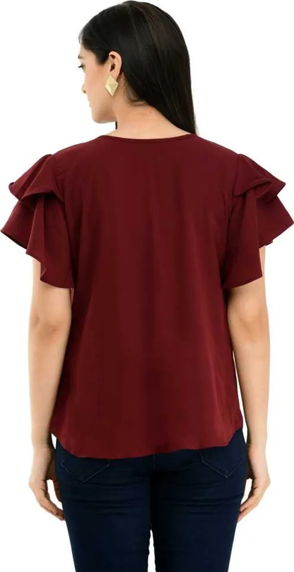 Maroon_Crepe_Top_For_Women