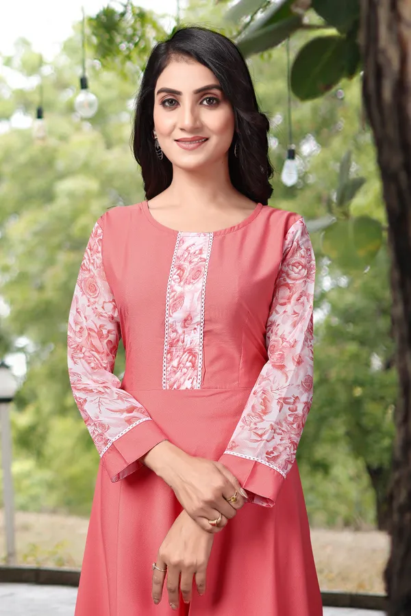Gajari_Crepe_Kurti_&_Dupatta_Set_For_Women