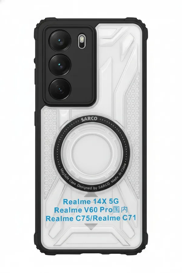 Multicolor_Tpu_Realme_14X_5G/_Magnetic_Back_Cover