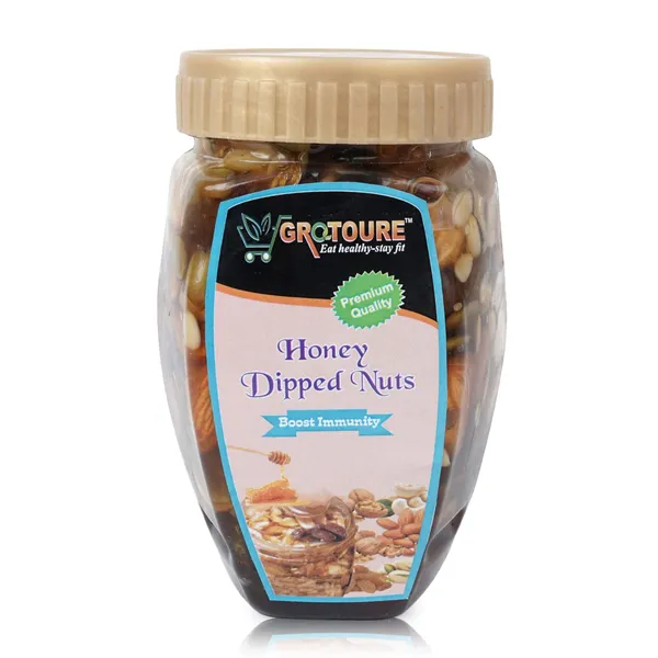 Grotoure_Honey_Dipped_Dry_Fruits_And_Nuts,_Roasted_And_Crunchy_With_100%_Immunity_&_Energy_Booster_-450_Grams