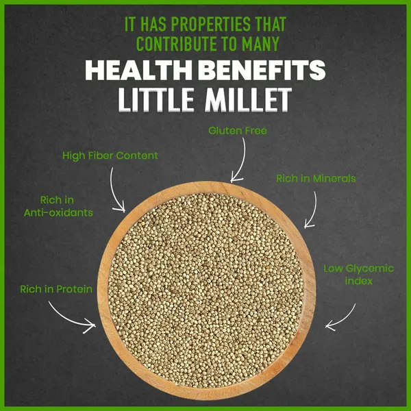 Unpolished_And_Organic_(Little_Millets_920Gm,_Pack_Of_5)_Organically_Grown_From_Karnataka