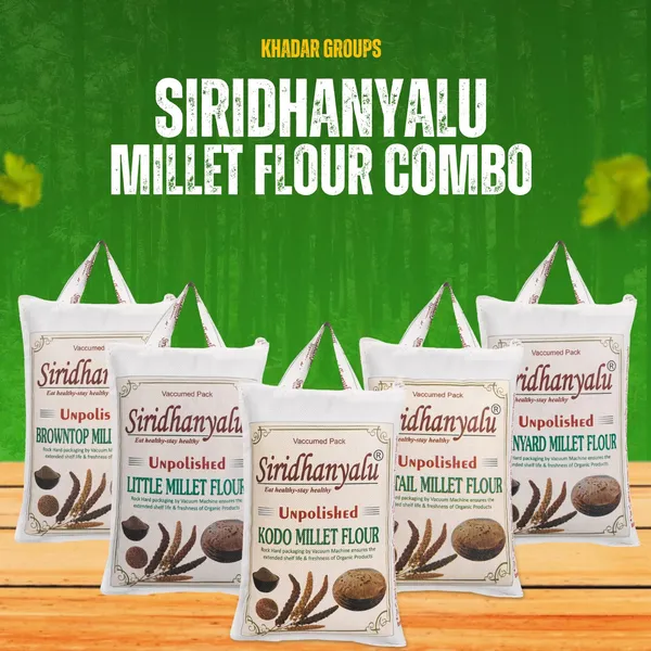 Unpolished_&_Organic_Millet_Flour_Combo_-_Kodo,_Little,_Foxtail,_Browntop,_Barnyard_Millets_Atta_(Powder)_Pack_Of_5_Nwt._(4600)_Gwt._5000_Gm_New_Tech_Rock-Hard_Vacuumed_Pack