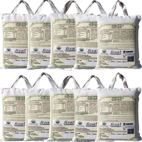 Unpolished_&_Organic_Millet_5_Grains_+_5_Flour_Combo_(Kodo_Little_Foxtail_Browntop_&_Barnyard)_Gwt._(10)_Kg.