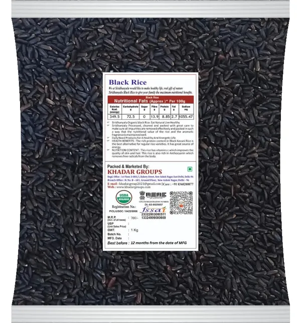 Black_Rice/Karuppu_Kavuni/Kavuni_Arisi,Chak_Hao,Gluten-Free,Non-Gmo_Unpolished_Nwt-950Gm,_Gwt.1Kg_New_Tech_Rock-Hard_Vacuumed_Pack