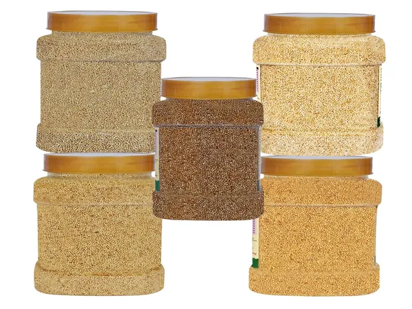 Unpolished_Natural_Millet_6_Types_Of_Organic_Millets_Rice_Little_Kodo_Browntop_Barnyard,Foxtail_&_Proso_(Gwt._3000_Gm)