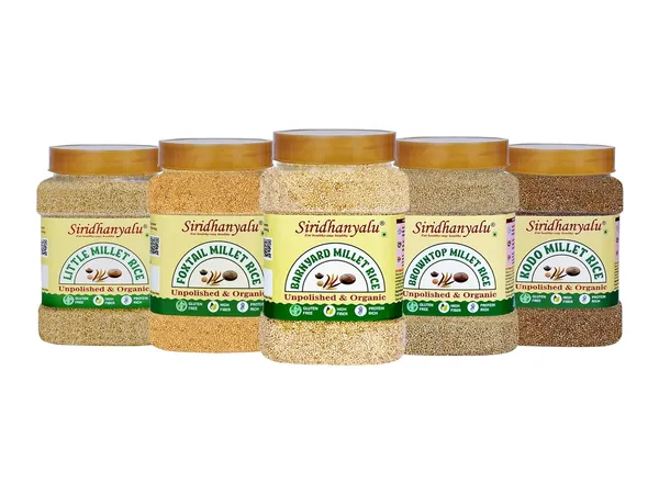 Instant_Cook_Little_Kodo_Browntop_Barnyard_&_Foxtail_Unpolished_And_Organic_5_Positive_Millets-Punjabi_(Gwt._3000Gm)_Vacuumed_Pack