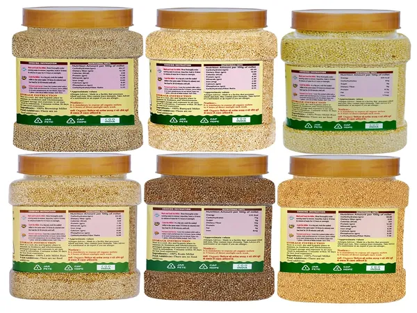 Unpolished_Natural_Millet_6_Types_Of_Organic_Millets_Rice_Little_Kodo_Browntop_Barnyard,_Foxtail_&_Proso_(Gwt._6000_Gm)_New_Tech_Rock-Hard_Vacuumed_Pack