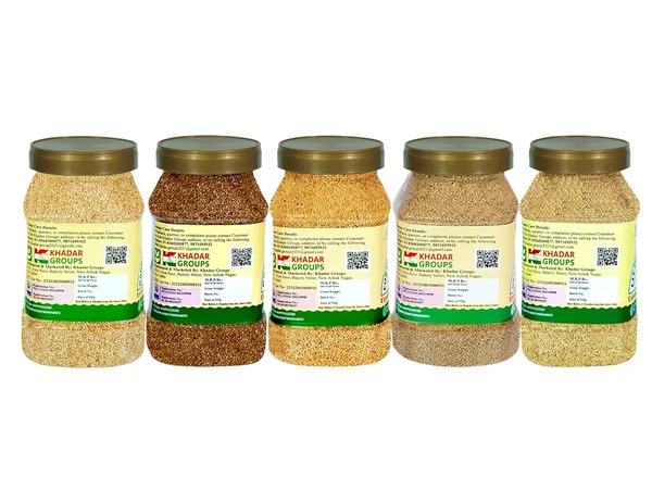 Unpolished_&_Organic_Whole_Grain_Millet_Combo_-_Kodo,_Little,_Foxtail,_Browntop,_Barnyard_Millets_Pack_Of_5_(Nwt._2700Gm)_Gwt._3Kg