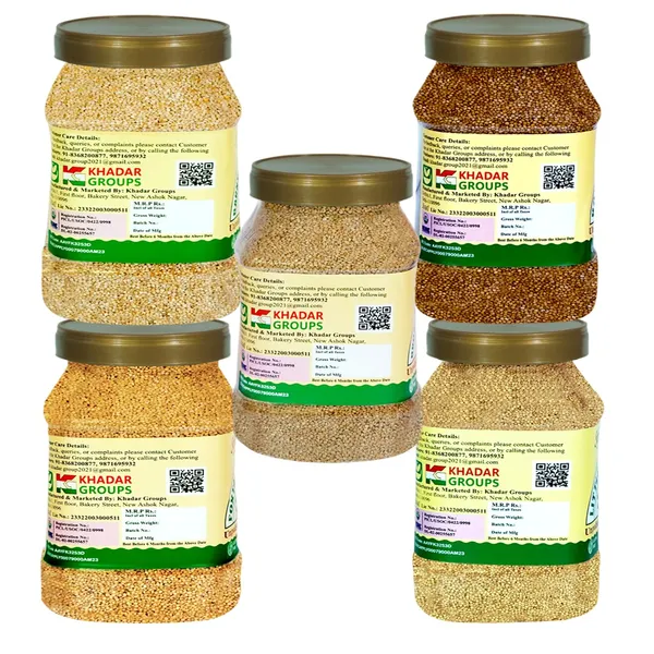 Unpolished_&_Organic_Whole_Grain_Millet_Combo_-_Kodo,_Little,_Foxtail,_Browntop,_Barnyard_Millets_Pack_Of_5_(Nwt._2200Gm)_Gwt._2.5Kg