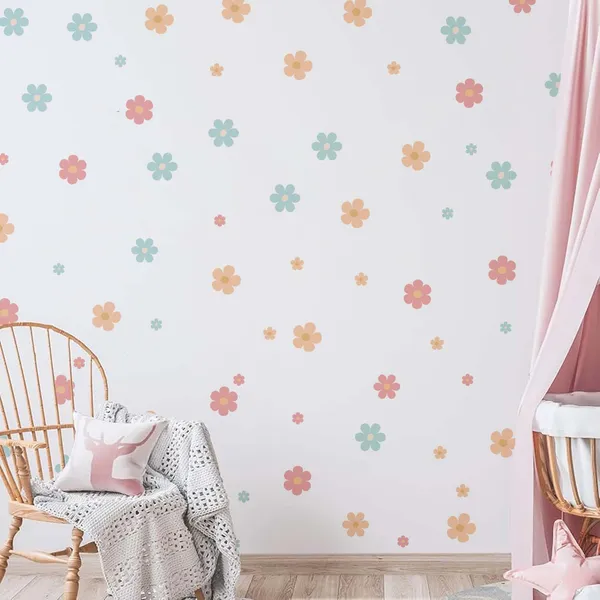 Pastel_Flower_Wall_Stickers_for_Kids_Room_|_Removable_Daisy_Wall_Decals_for_Nursery,_Baby_Room_&_Girls_Bedroom_Decor