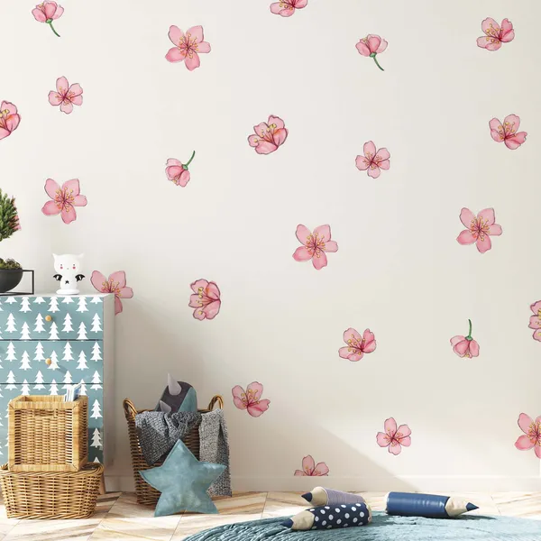 Cherry_Blossom_Pink_Flower_Wall_Stickers_for_Bedroom,_Nursery_&_Living_Room_|_Floral_Wall_Decals_|_Peel_and_Stick_Flower_Wall_Decor