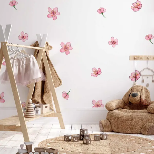 Cherry_Blossom_Pink_Flower_Wall_Stickers_for_Bedroom,_Nursery_&_Living_Room_|_Floral_Wall_Decals_|_Peel_and_Stick_Flower_Wall_Decor
