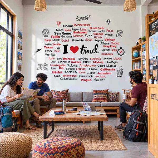 I_Love_Travel_Wall_Sticker_|_World_Cities_&_Travel_Quotes_Vinyl_Wall_Decal|Premium_Large_-_250_cm_X_180_cm